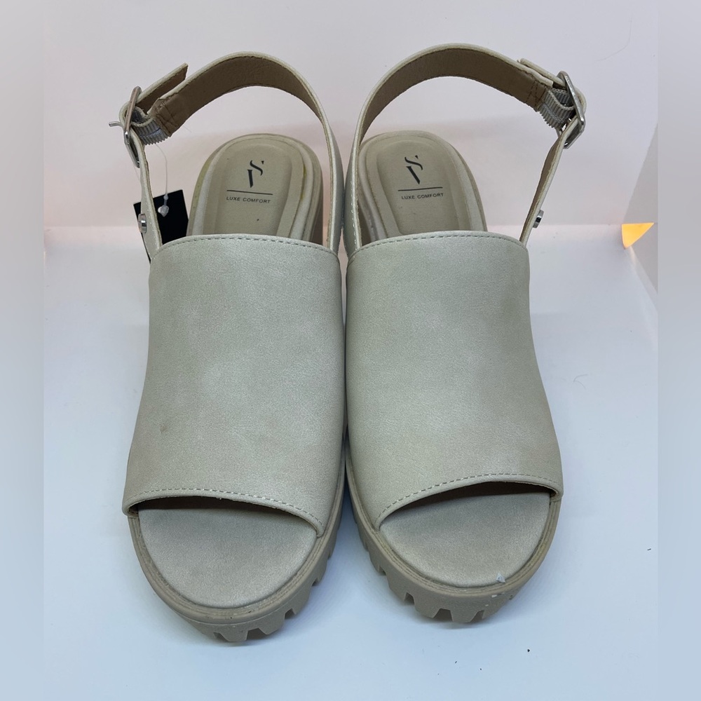 Simply Vera Vera Wang Neutral Beige Open-Toe Slingback Clogs